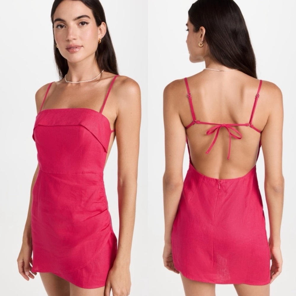 Reformation Lambert Linen Dress - Picture 1 of 7